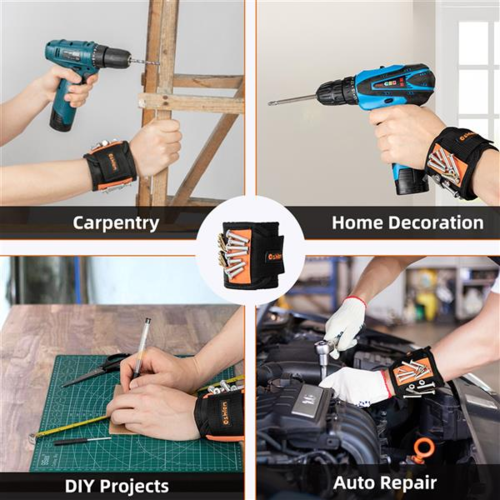 Bluemoon Magnetic Tool Wristband – Holds Screws, Nails & Drill Bits